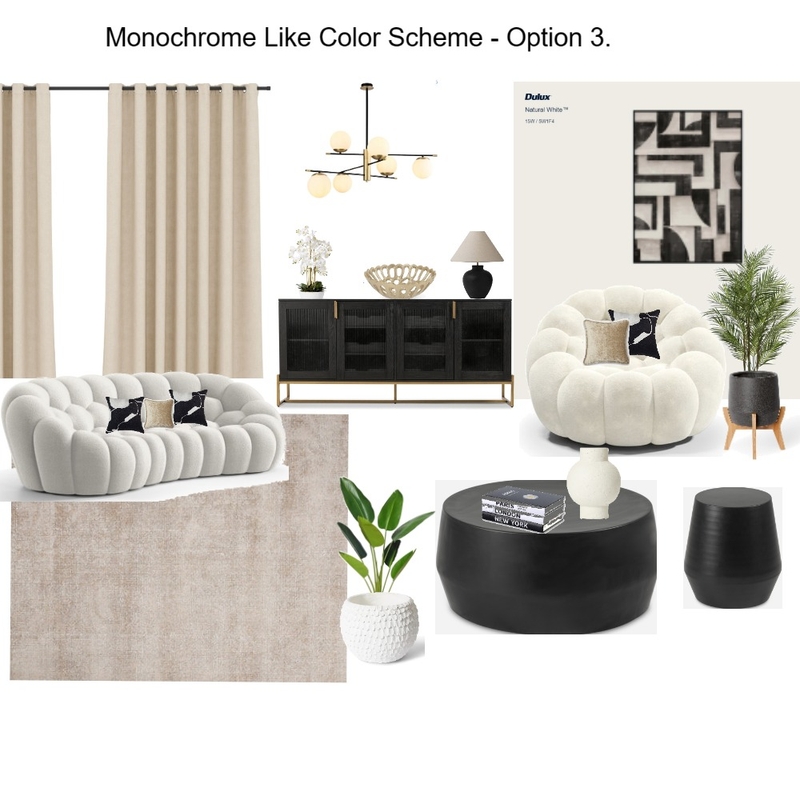 Arthur- Joburg - Monochrome Like Color scheme option 3 Mood Board by Asma Murekatete on Style Sourcebook