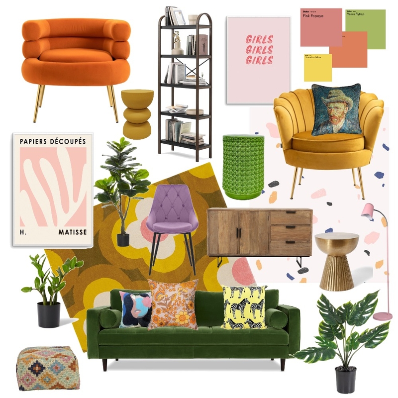 Funky living Mood Board by wilsh on Style Sourcebook