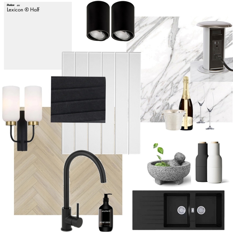 Monochrome Kitchen 1711v1 Mood Board by vreddy on Style Sourcebook