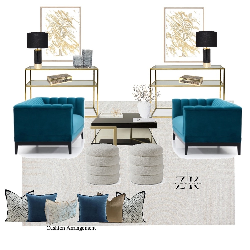 Glam living room Mood Board by Interiors By Zai on Style Sourcebook