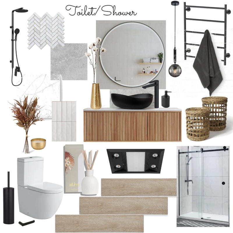 Toilet and Shower Sample board Mood Board by Adaiah Molina on Style Sourcebook