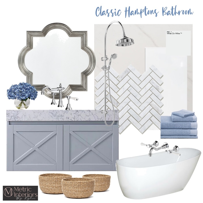 Classic Hamptons Bathroom Mood Board by Metric Interiors By Kylie on Style Sourcebook