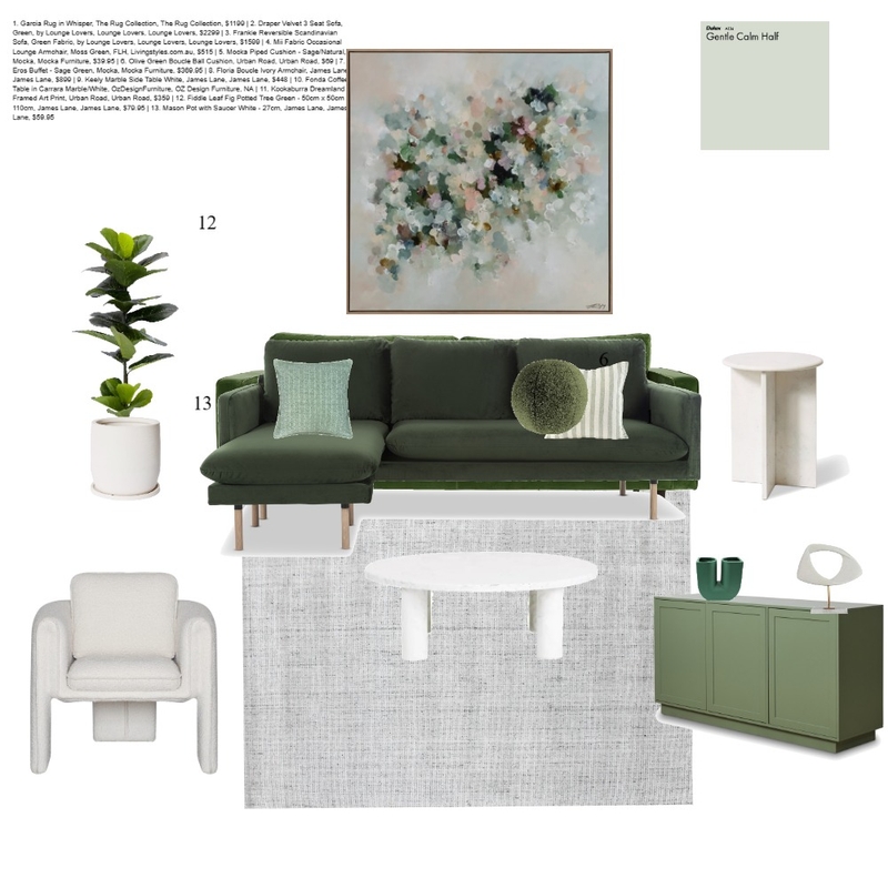 Living room Mod 9  v2 Mood Board by Efi Papasavva on Style Sourcebook