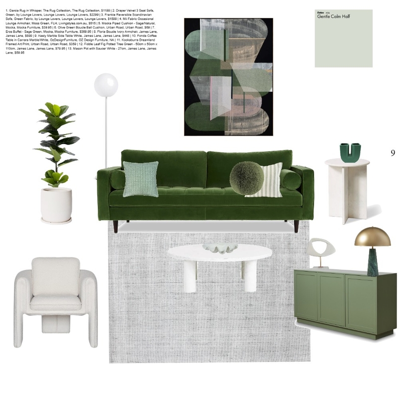 Living room Mod 9  v5 Mood Board by Efi Papasavva on Style Sourcebook