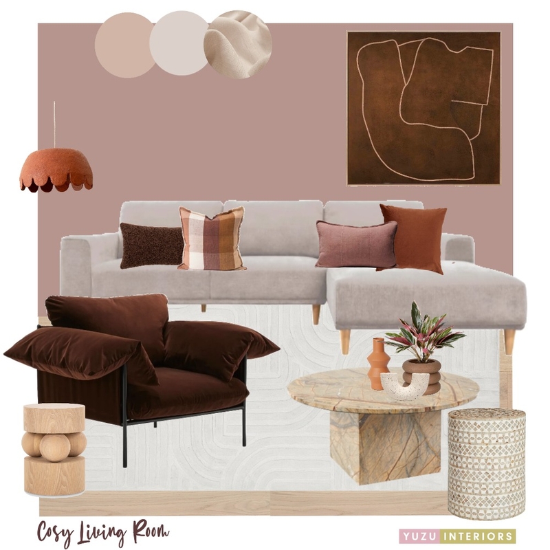 Cosy Living Room Mood Board by Yuzu Interiors on Style Sourcebook