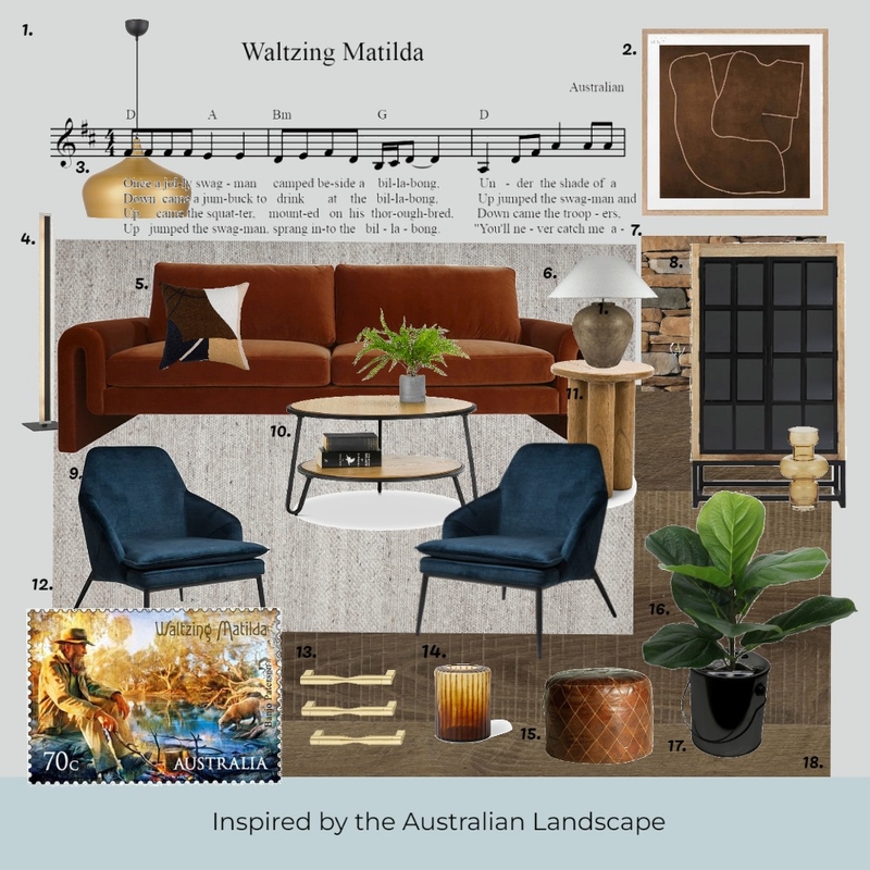 Inspired by the Australian Landscape Mood Board by Silvana on Style Sourcebook