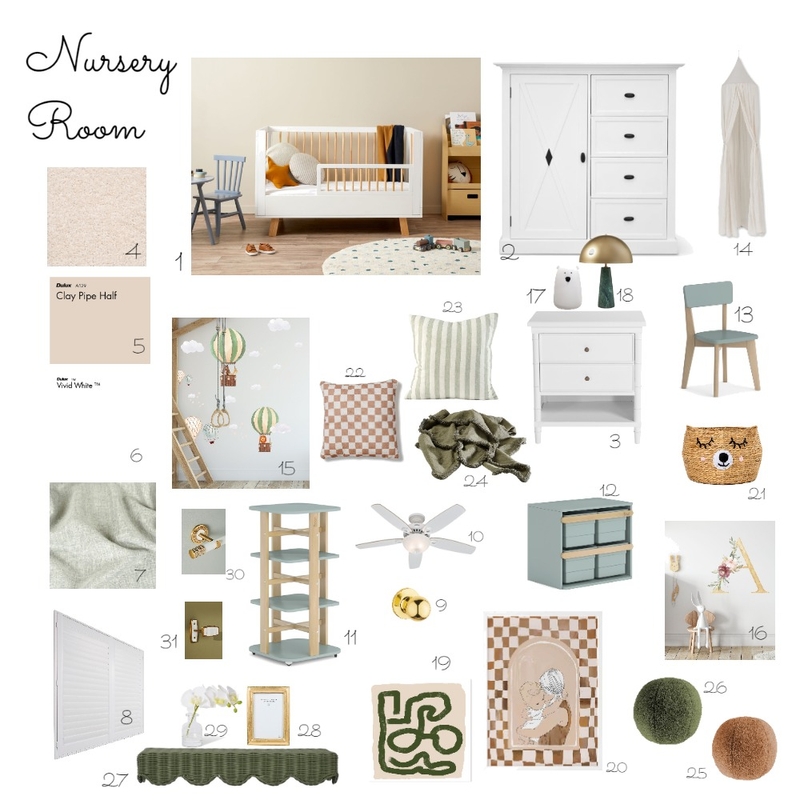 Nursery Room Mood Board by Oksana Gallant on Style Sourcebook