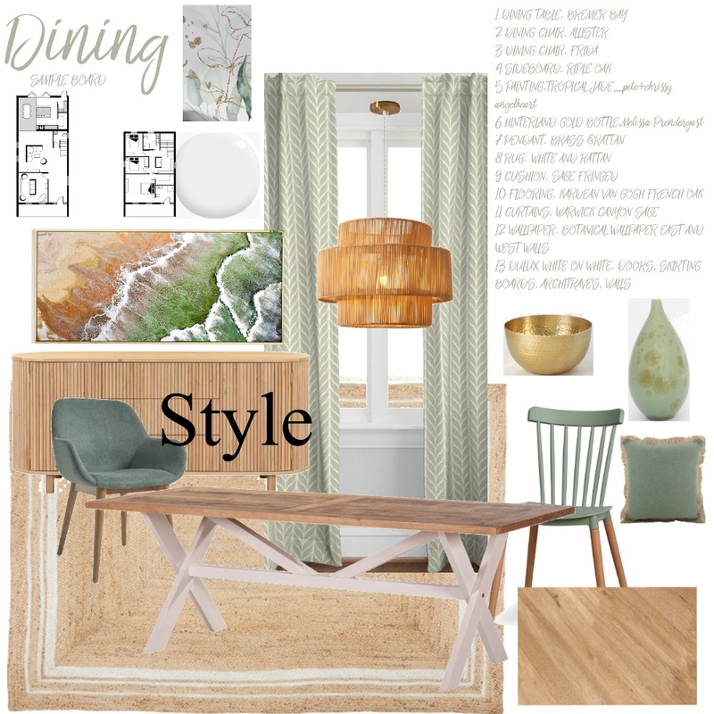 Sample board_Dining room_7_ Mood Board by manu' on Style Sourcebook