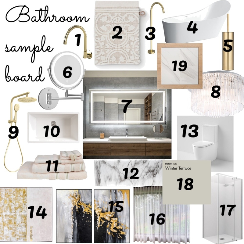 mood board bathroom Mood Board by maiya.iacobelli25 on Style Sourcebook