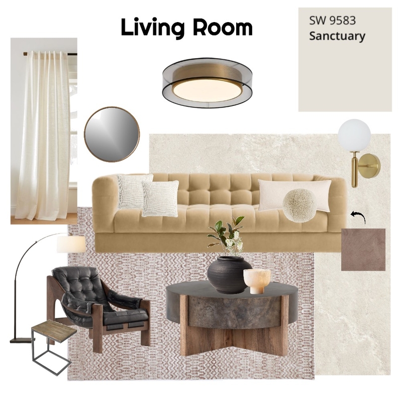 Living Room Sample Board Mood Board by haileyrowe on Style Sourcebook