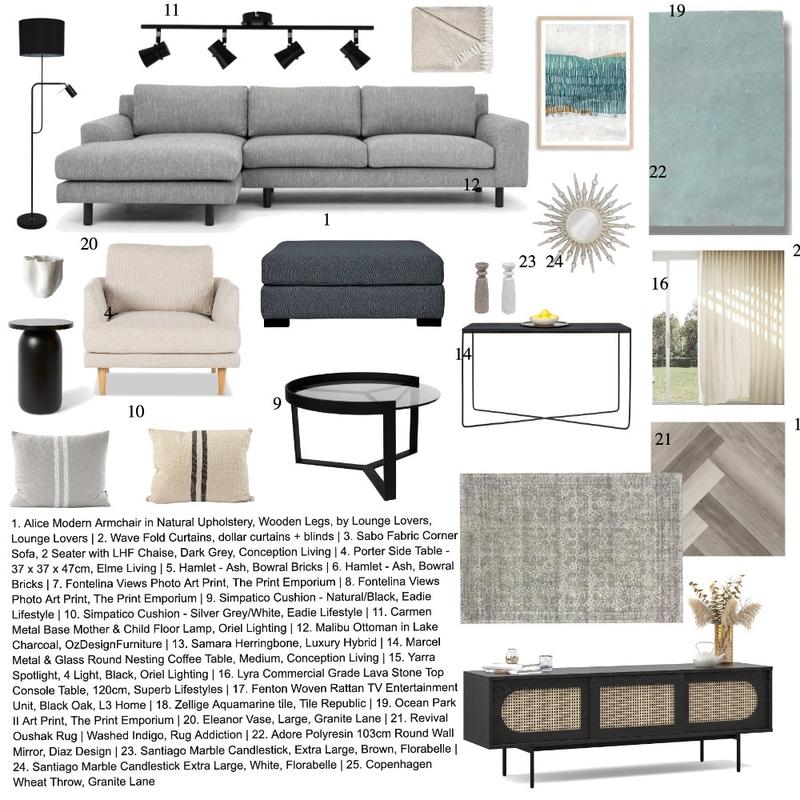 Gray Living Mood Board by vinj on Style Sourcebook