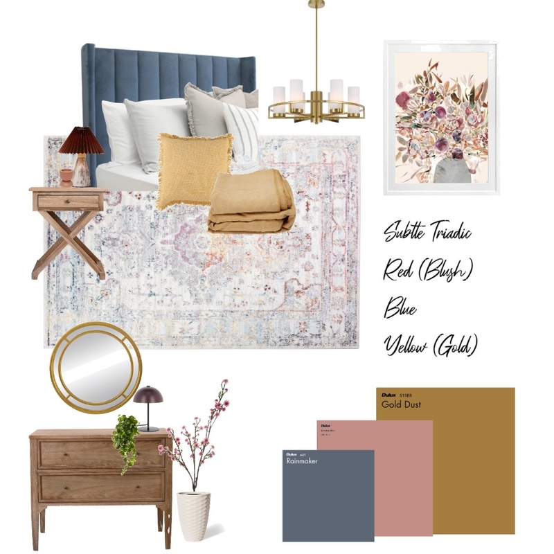 Subtle Triadic Mood Board by Anderson Designs on Style Sourcebook