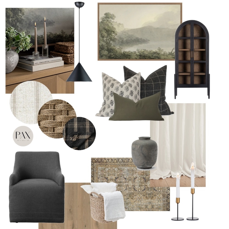 Warm Living Area Mood Board by PAX Interior Design on Style Sourcebook