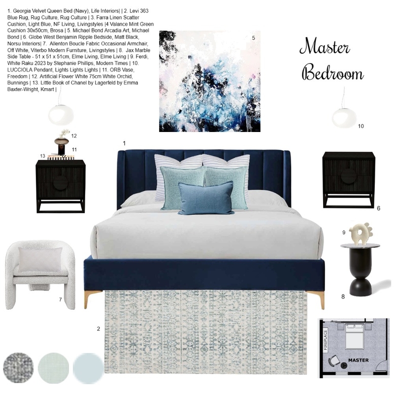 Bedroom final v2 draft 3 Mood Board by Efi Papasavva on Style Sourcebook