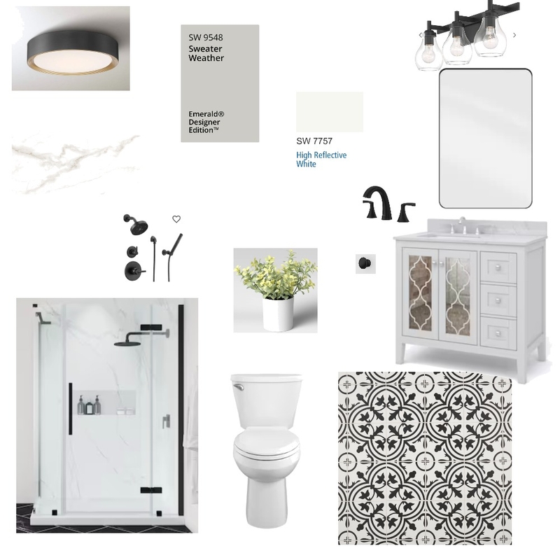 Bathroom Sample Board Mood Board by Mancuso Design and Renovations LLC. on Style Sourcebook