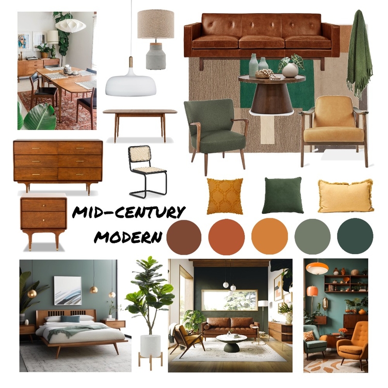 Mid-Century Modern Mood Board Mood Board by starletta_88@hotmail.com on Style Sourcebook