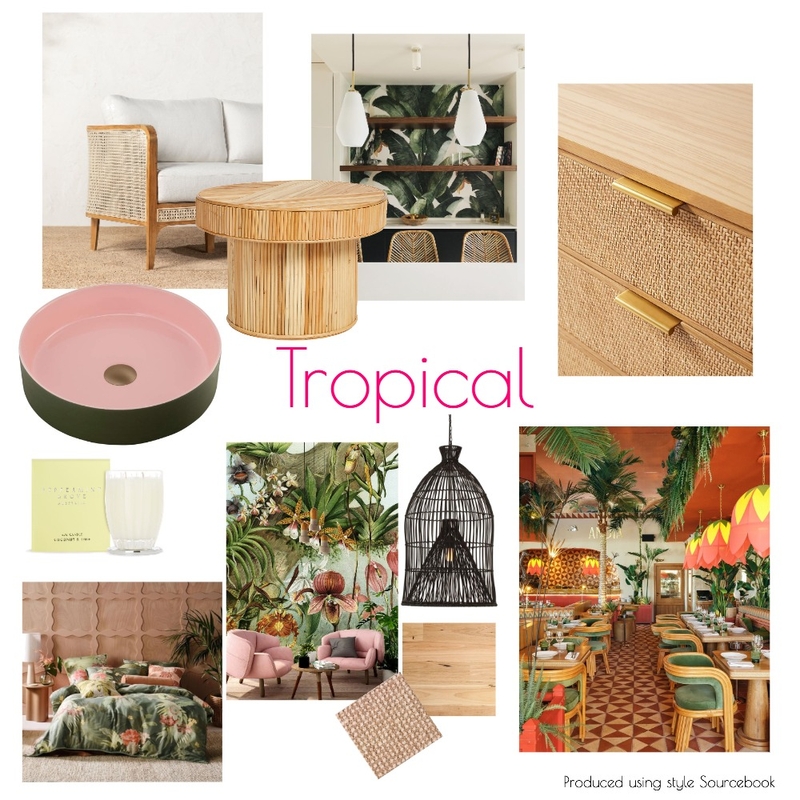 Tropical Mood Board by Point West Designs on Style Sourcebook