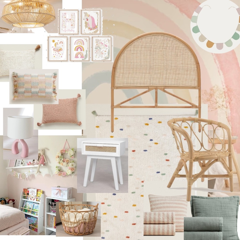 Girl Rainbow Unicorn Room Mood Board by VanessaAdamson on Style Sourcebook