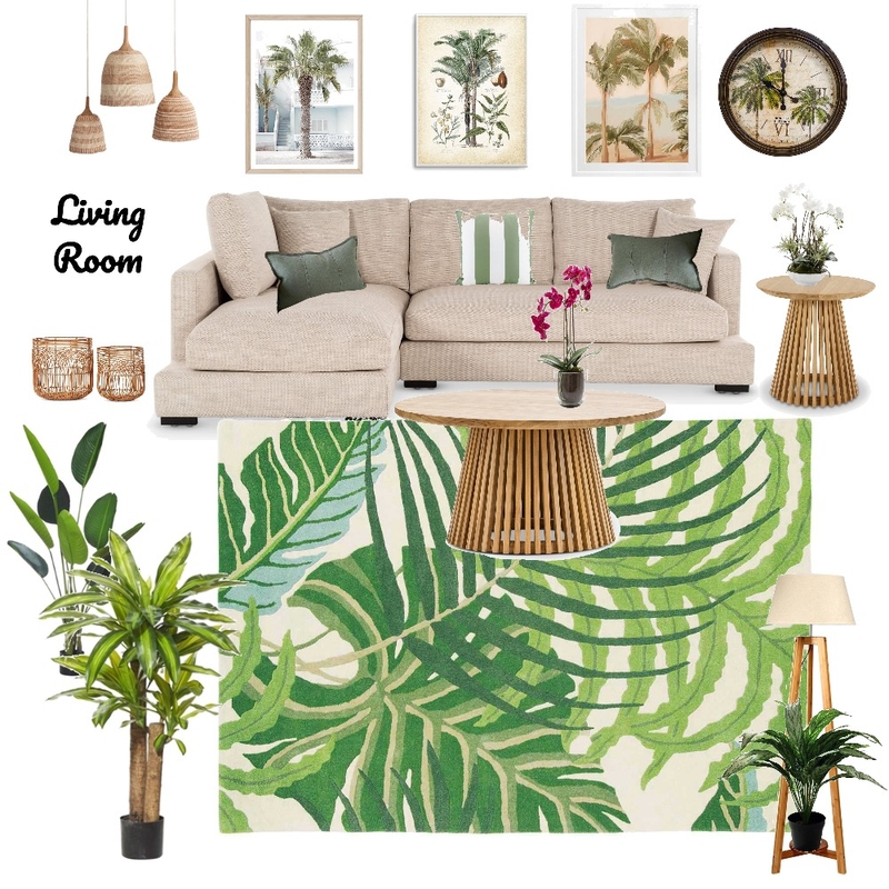 Tropical Boho Living room Mood Board by Tropical Oasis Designs on Style Sourcebook