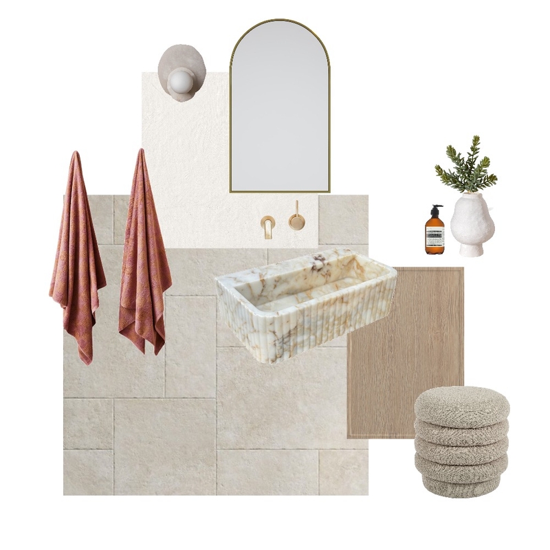 Natural Mediterranean Bathroom Mood Board by The Sanctuary Interior Design on Style Sourcebook