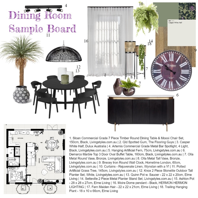 Dining Room Mood Board by Your Home Interiors on Style Sourcebook