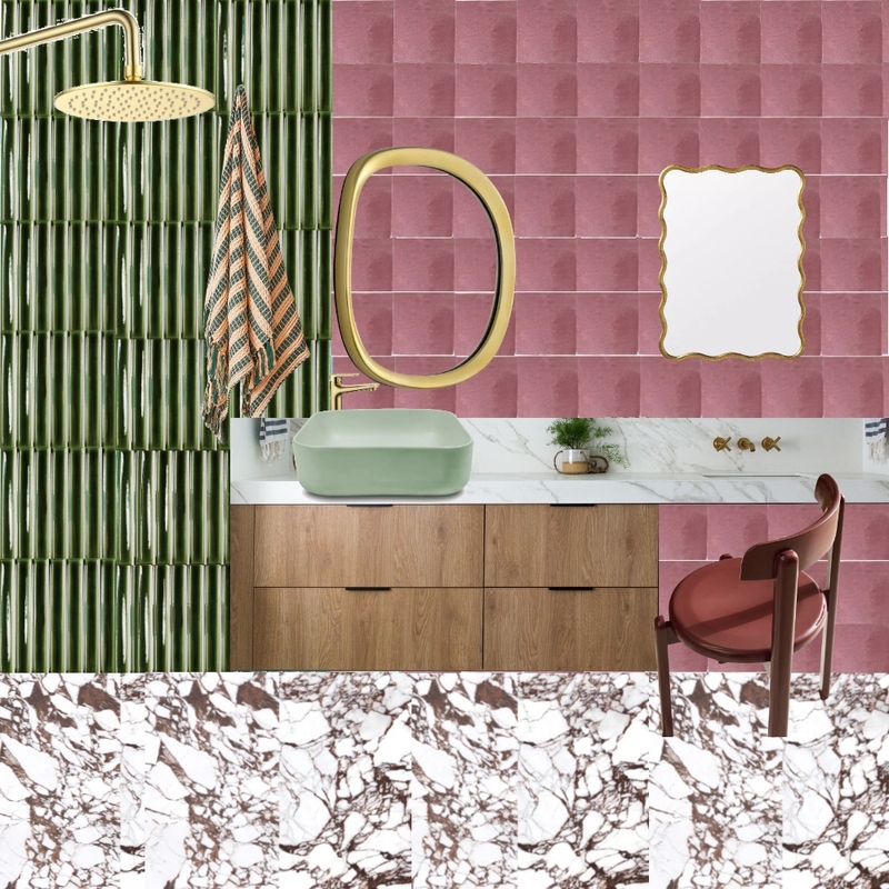 Bath - Green Pink Marble 7 Mood Board by dl2407 on Style Sourcebook