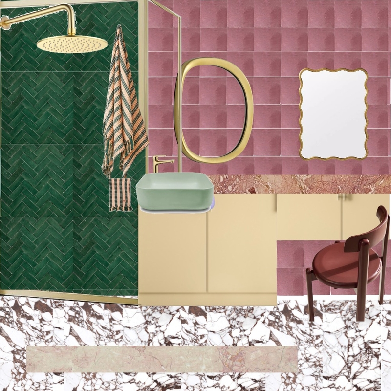 Bath - Green Pink Marble 11 Mood Board by dl2407 on Style Sourcebook