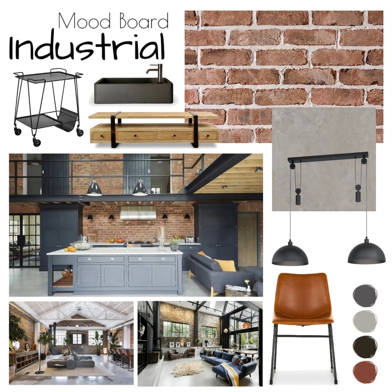 Industrial Mood Board by candicejnott@gmail.com on Style Sourcebook