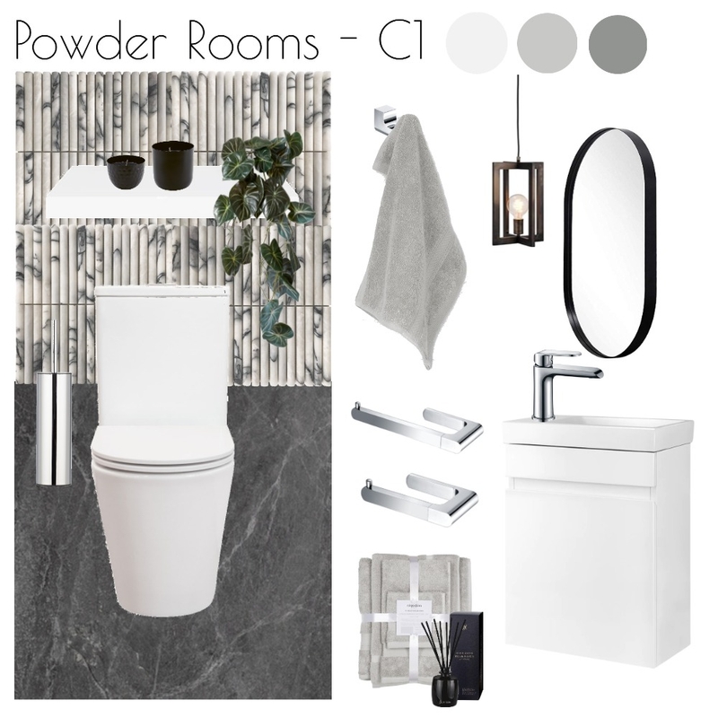 Hunter Valley - Powder Room Concept 1 Mood Board by Libby Malecki Designs on Style Sourcebook