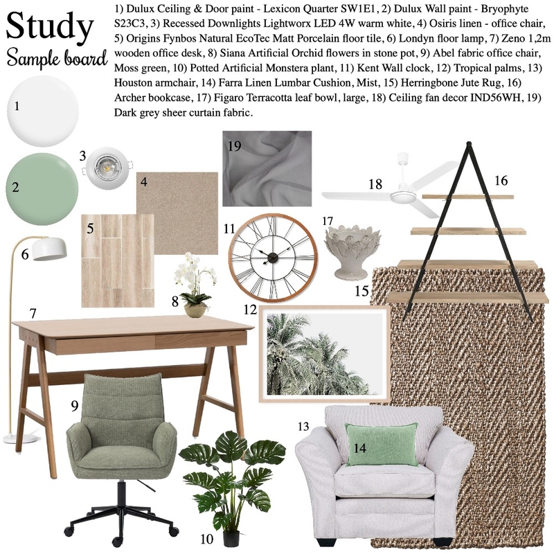 Study sample board Mood Board by Chantelsander on Style Sourcebook