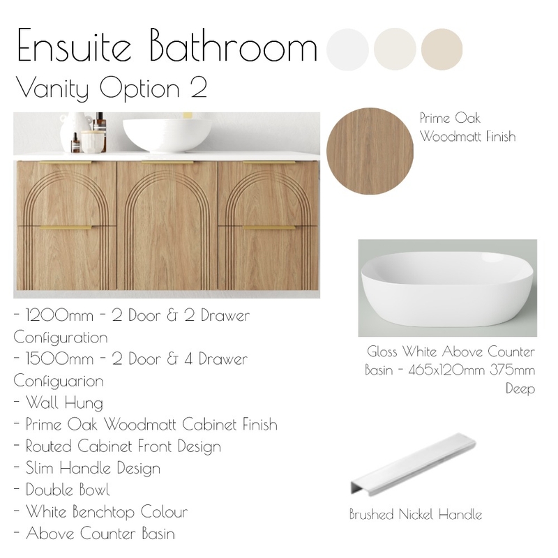 Hunter Valley - Master Ensuite Vanity Option 2 Mood Board by Libby Malecki Designs on Style Sourcebook