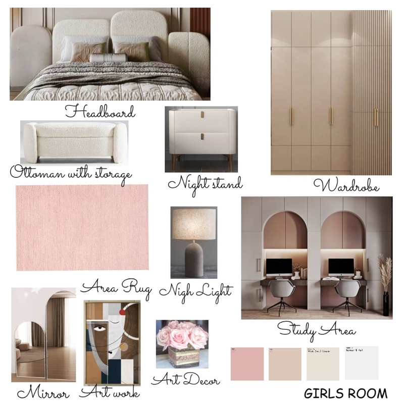 GIRLS ROOM Mood Board by Oeuvre Designs 2 on Style Sourcebook