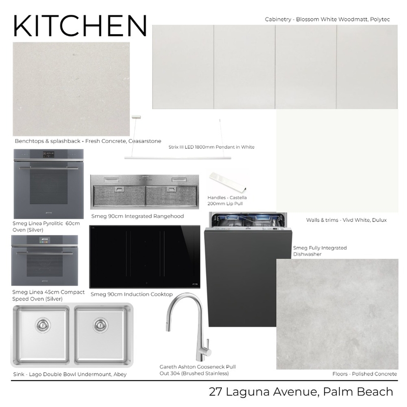 27 Laguna Avenue - Kitchen (White) Mood Board by Kathleen Holland on Style Sourcebook