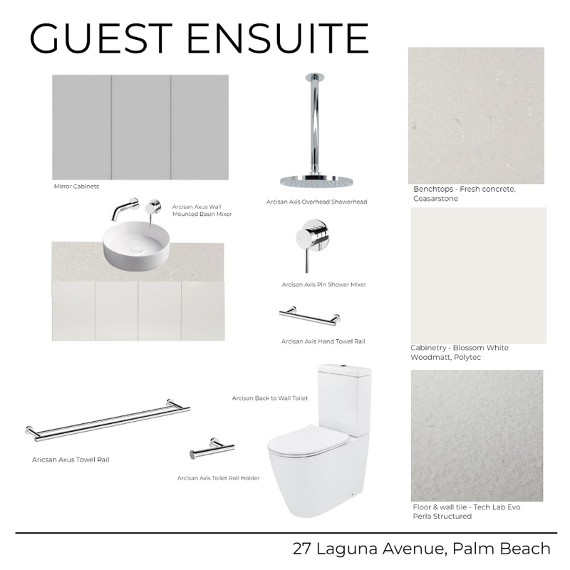 27 Laguna Avenue - Ensuite Guest (White) Mood Board by Kathleen Holland on Style Sourcebook