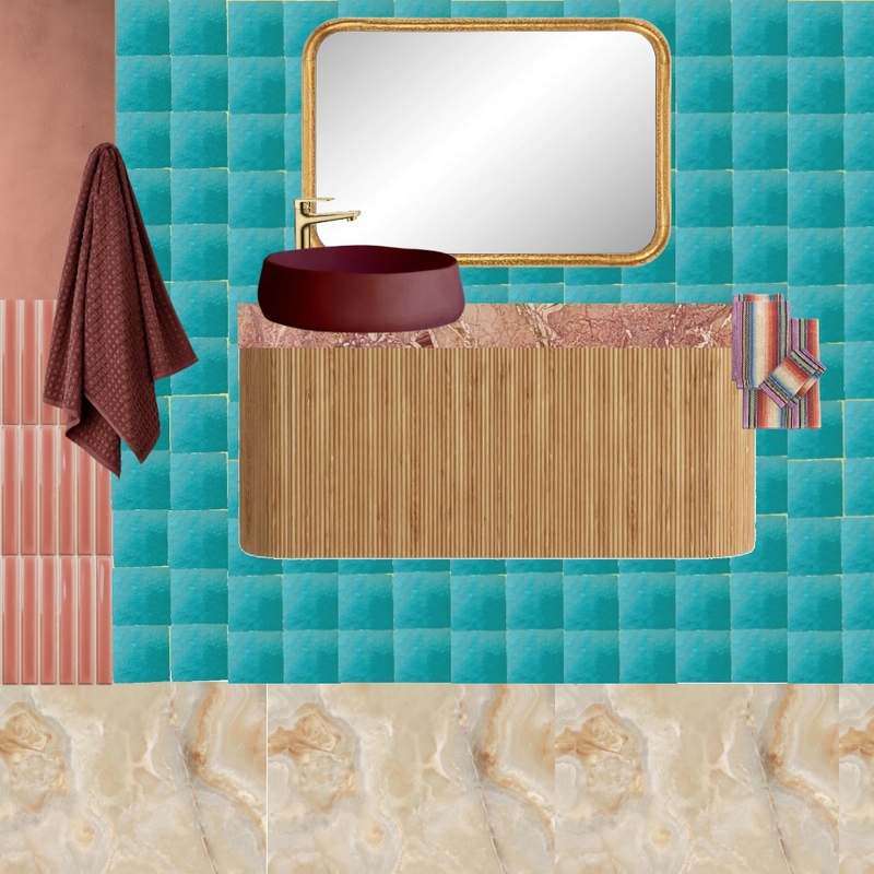 Bath - Aqua + Terracotta + Coral Mood Board by dl2407 on Style Sourcebook