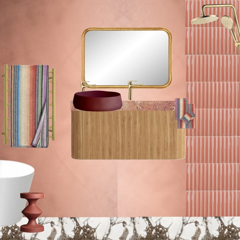 Terracotta + Burgundy Bathroom Mood Board by dl2407 on Style Sourcebook