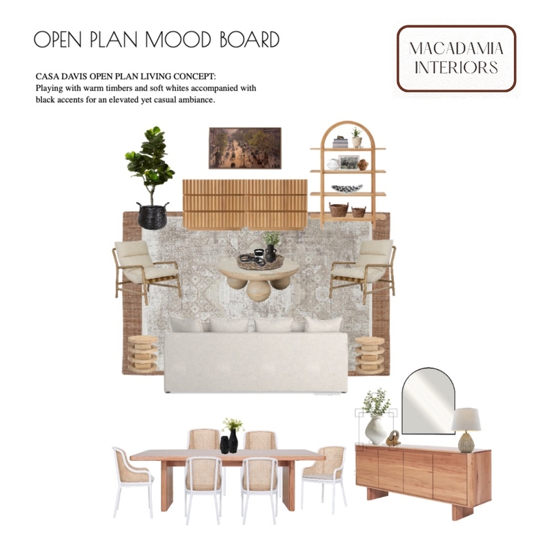 Casa Davis Dining Open Plan Mood Board by Casa Macadamia on Style Sourcebook