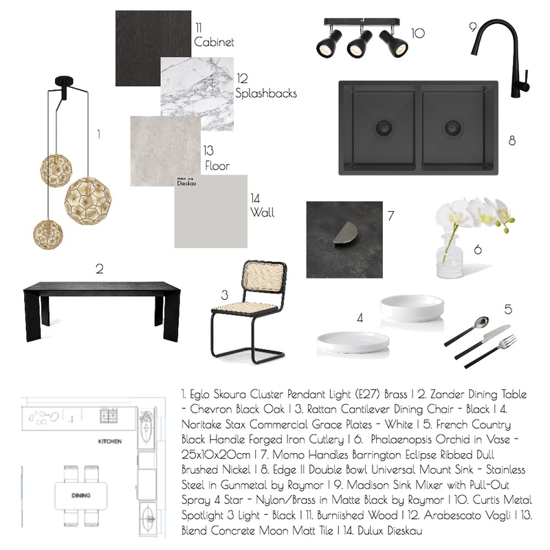 Module 9 - Kitchen & Dining Mood Board by chydiedarmodihardjo@gmail.com on Style Sourcebook