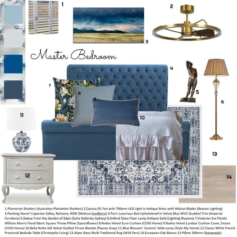 Master Bedroom Module 9 Mood Board by dolphitash on Style Sourcebook