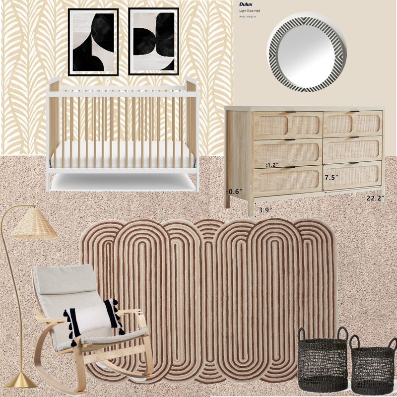 Maki's Tulum Nursery Mood Board by d'adesky design on Style Sourcebook