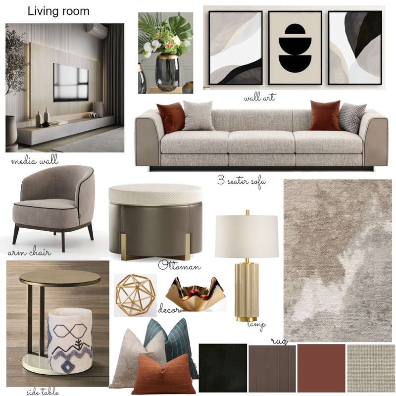 Mr Nnamdi Living room Mood Board by Oeuvre designs on Style Sourcebook