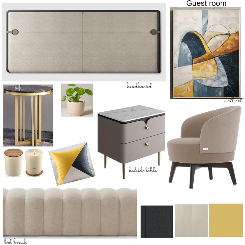 Mr. Nnamdi guest room Mood Board by Oeuvre designs on Style Sourcebook