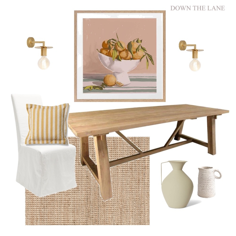 Mediterranean Farmhouse Casual Dining Mood Board by DOWN THE LANE by Tina Harris on Style Sourcebook