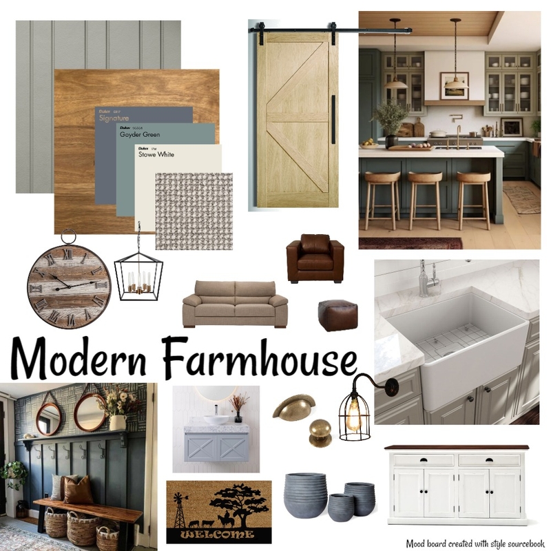 Modern Farmhouse Mood Board by nerolie_10@hotmail.com on Style Sourcebook