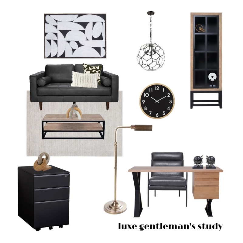 luxe gentleman's study Mood Board by adellewoods on Style Sourcebook