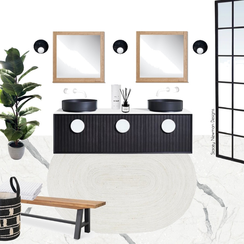 monochrome bathroom Mood Board by Stacey Newman Designs on Style Sourcebook