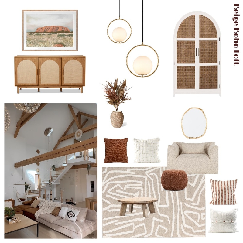 Beige Boho Loft Mood Board by Ciara Kelly on Style Sourcebook