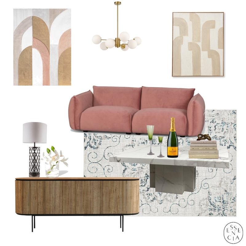 Soft feminine lounge Mood Board by Essencia Interiors on Style Sourcebook