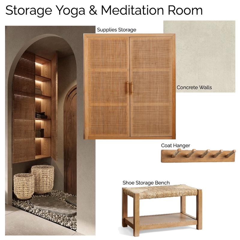 Storage Yoga & Meditation Room Mood Board by Maria Jose on Style Sourcebook