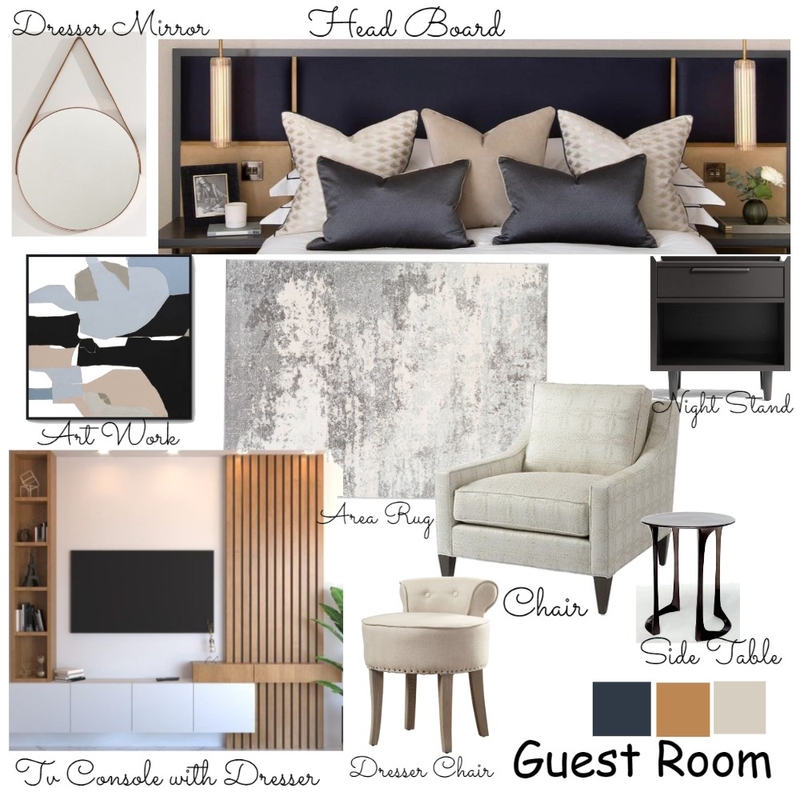 Guest Room Mood Board by Oeuvre Designs 2 on Style Sourcebook